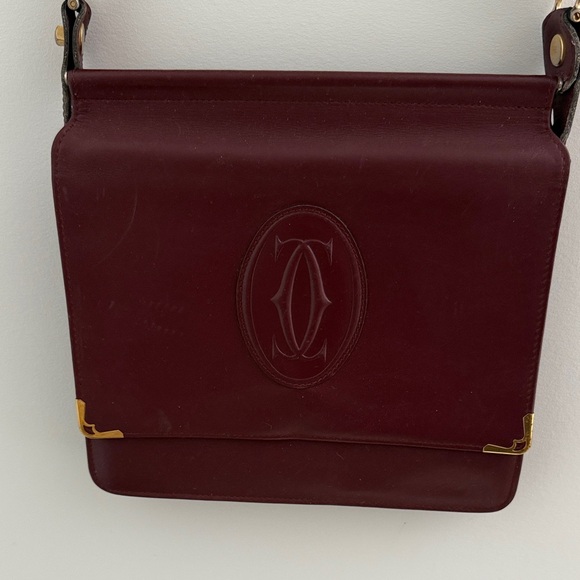 Cartier Deep Burgundy Crossbody Bag - Great shape. True Classic. - Picture 2 of 9